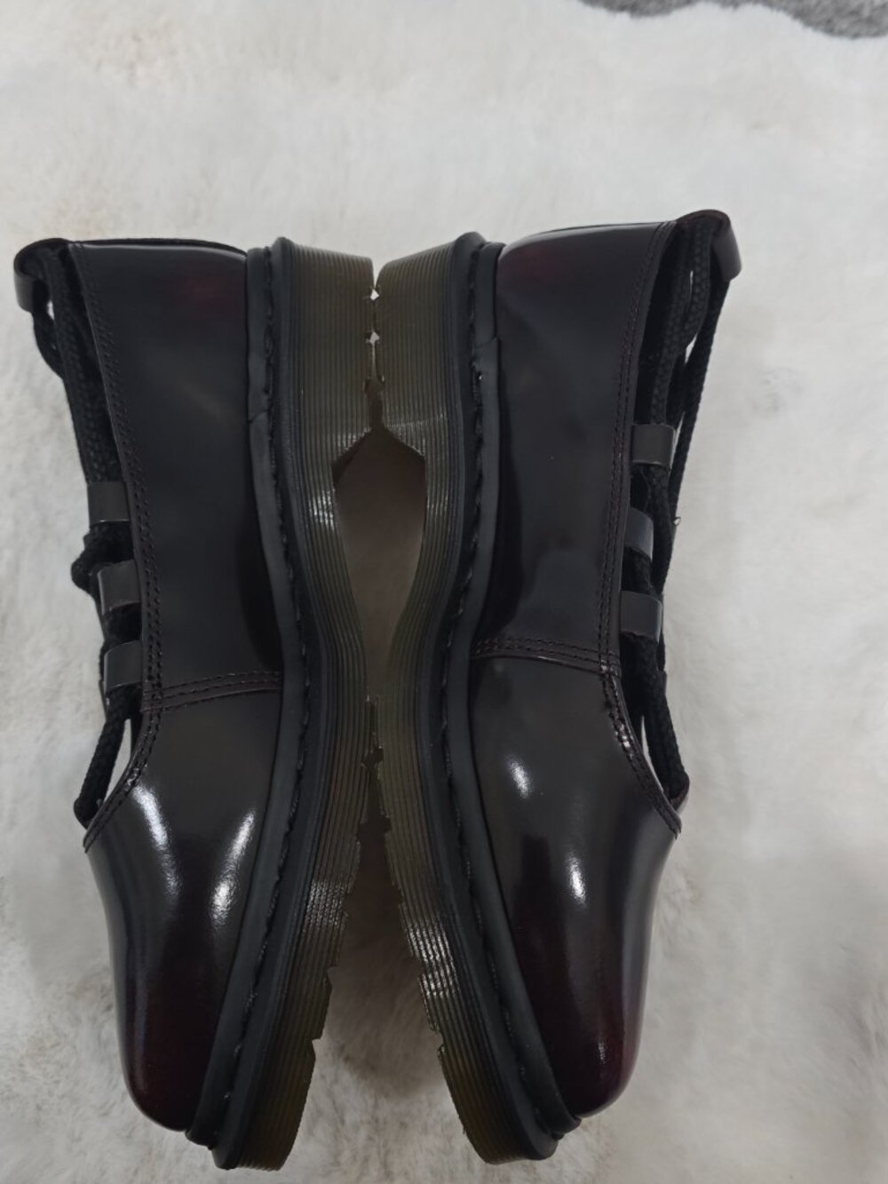Dr. Martens Elphie II Cherry Red Arcadia Leather Ballet Inspired Womens NEW - Picture 8 of 9